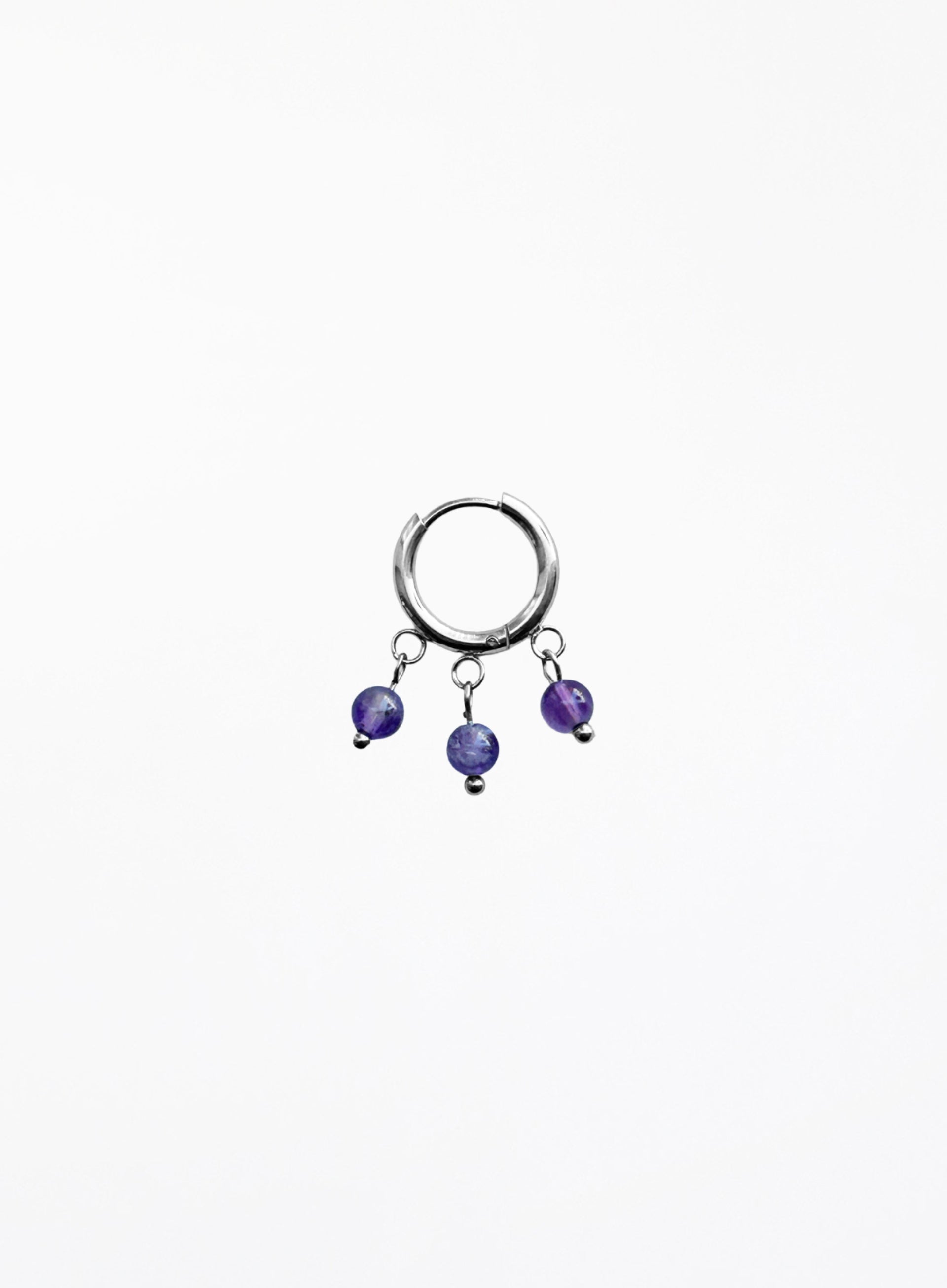 Bowery Amethyst Garnet Earrings Stack