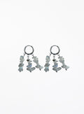 labradorite dangle huggie earrings
