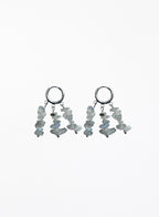 labradorite dangle huggie earrings