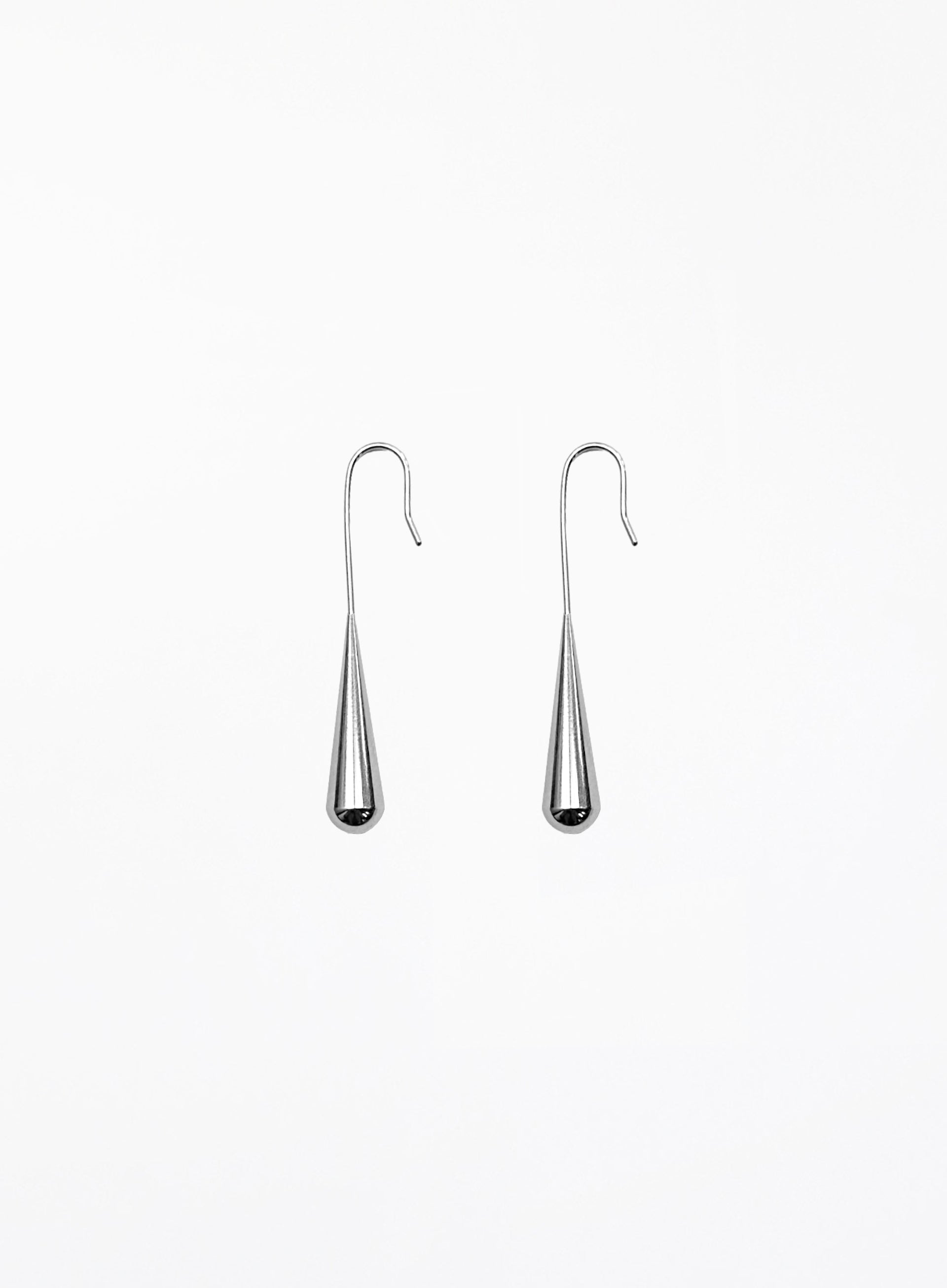 silver tear drop earrings