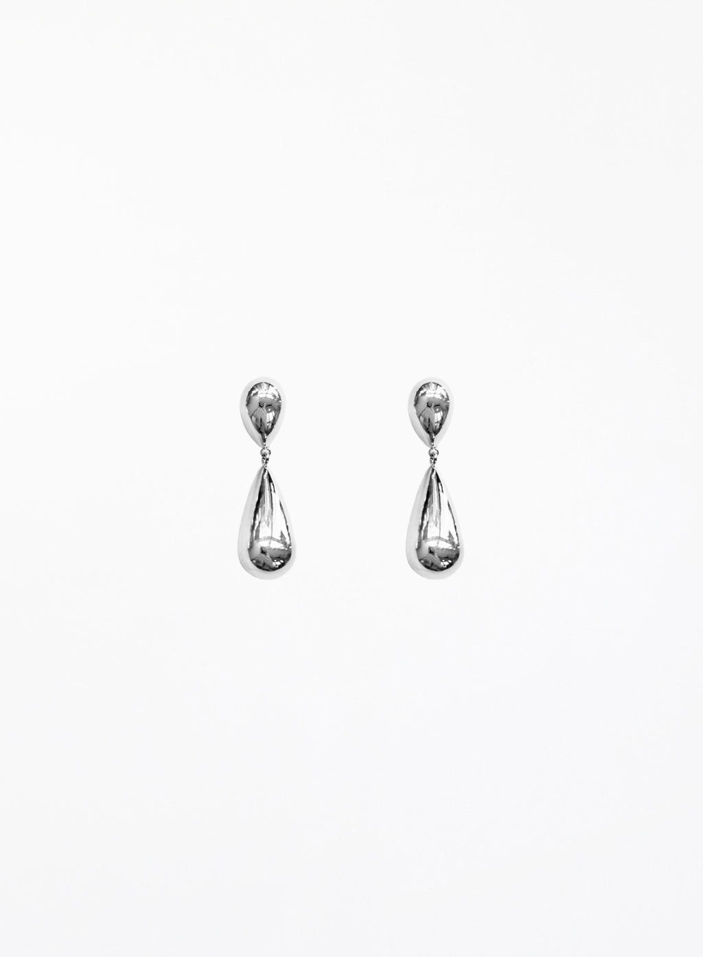 silver tear drop earrings