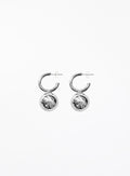 orb silver tone earrings