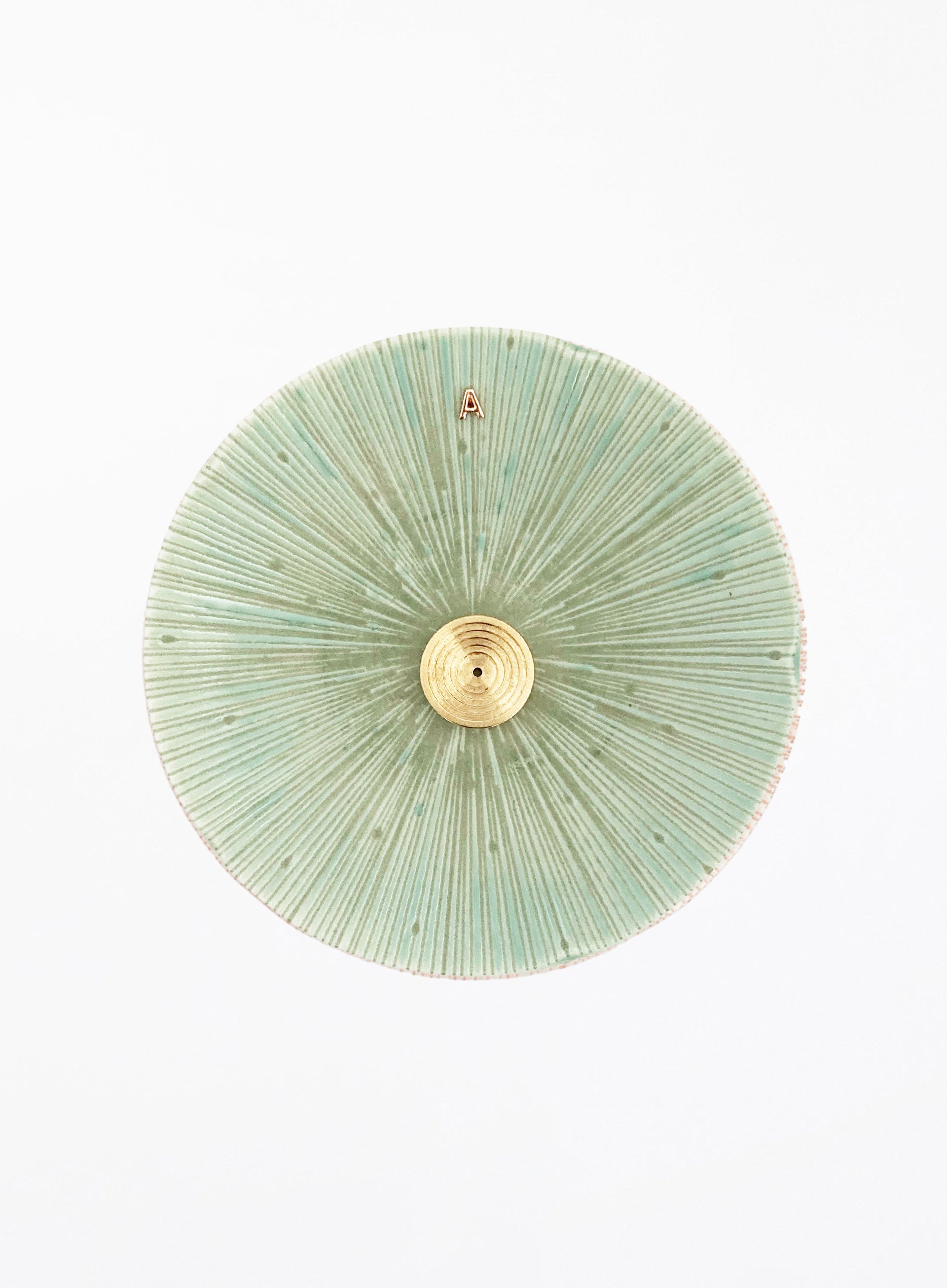 Green Ceramic Incense Holder 