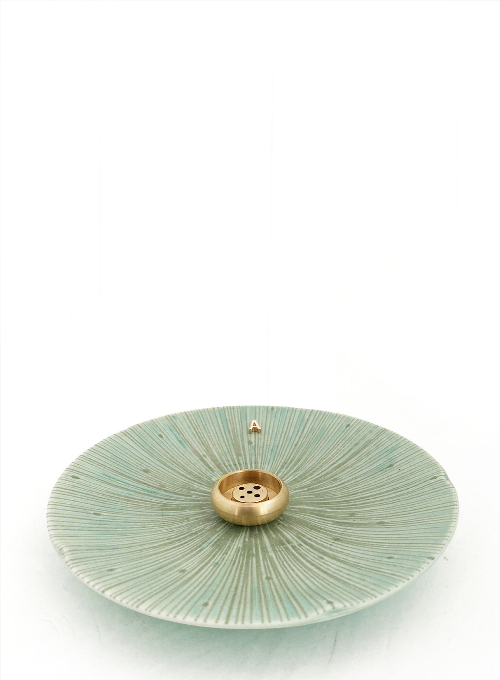 Green Ceramic Incense Holder 