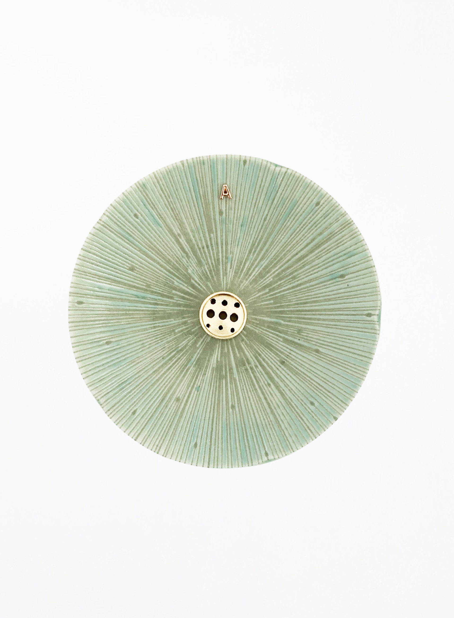 Green Ceramic Incense Holder 