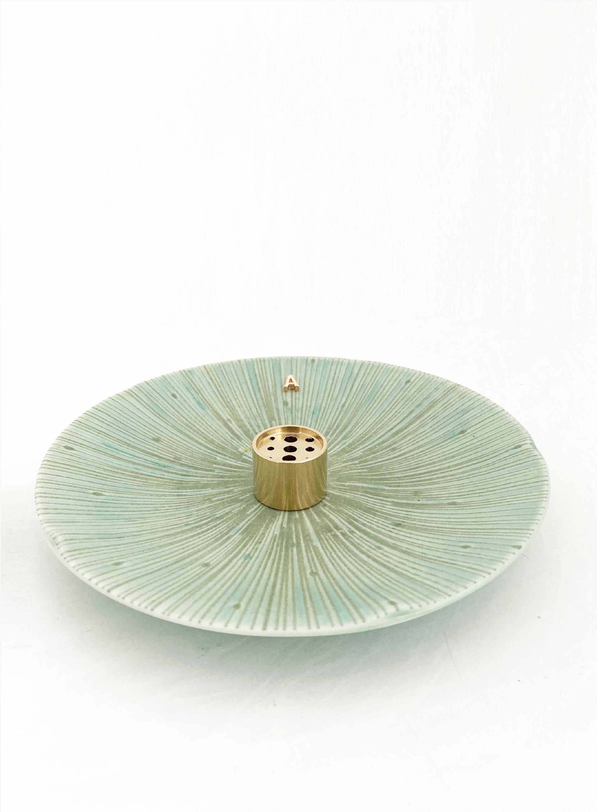 Green Ceramic Incense Holder 