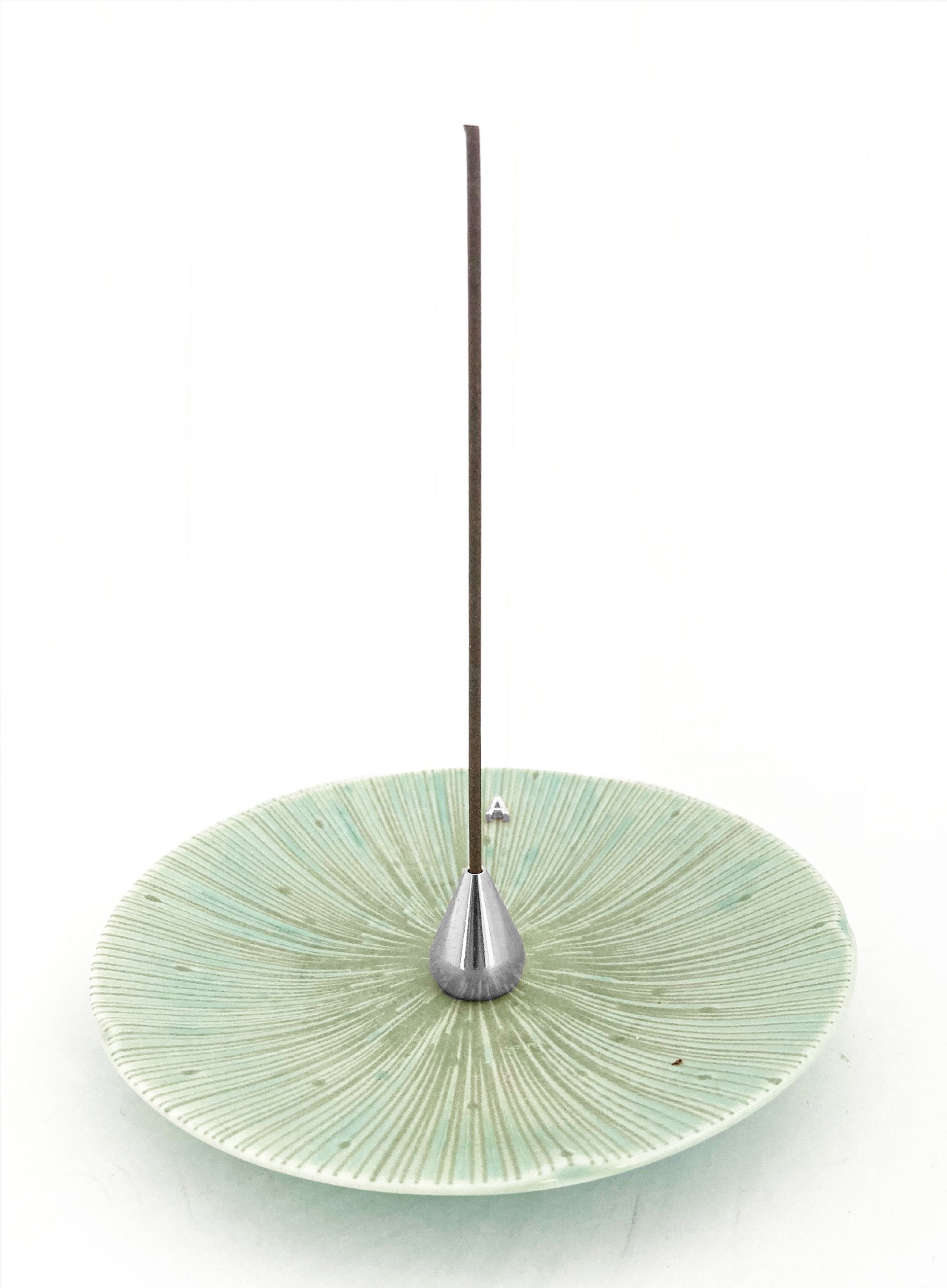 Luciena Ceramic Incense Holder - Sage Silver