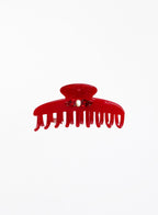Attila Rhinestone Embellished Cellulose Acetate Hair Claw - Crimson