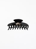 Black Embellished Acetate Hair Claw 
