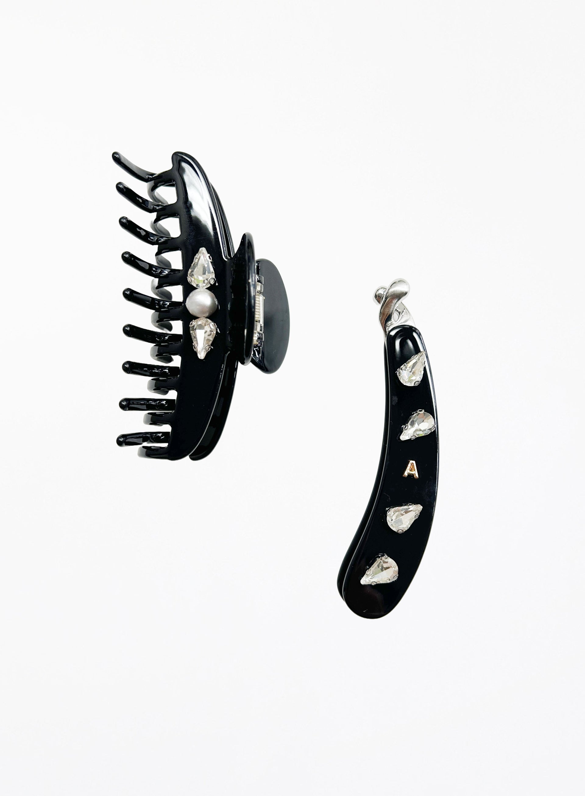 Acetate Hair Clip Black