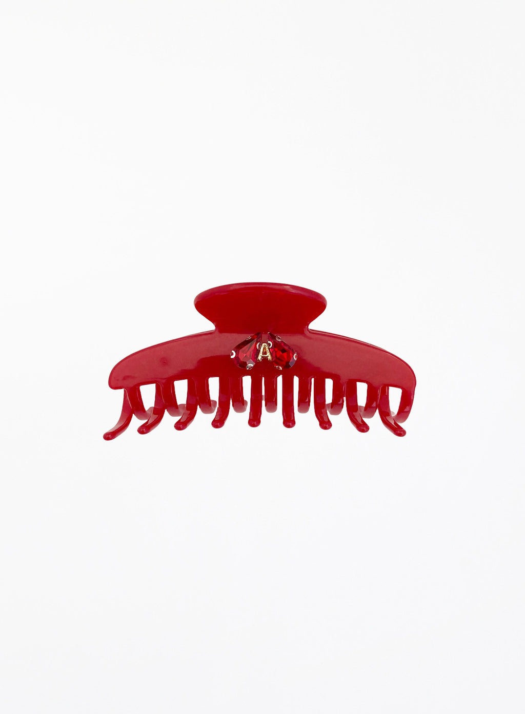 Red Embellished Acetate Hair Claw
