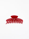 Red Embellished Acetate Hair Claw