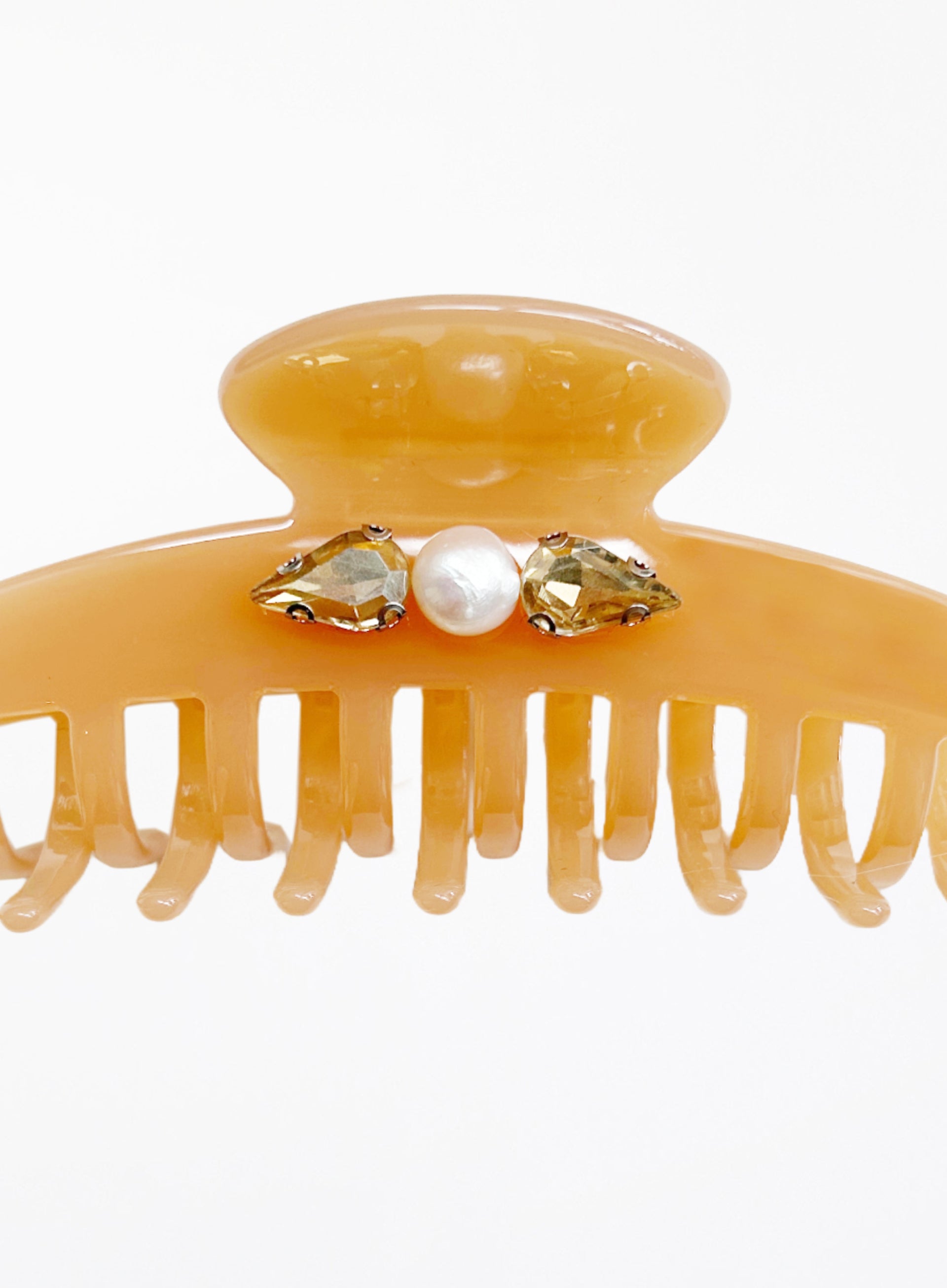 Acetate Hair Claw Peach