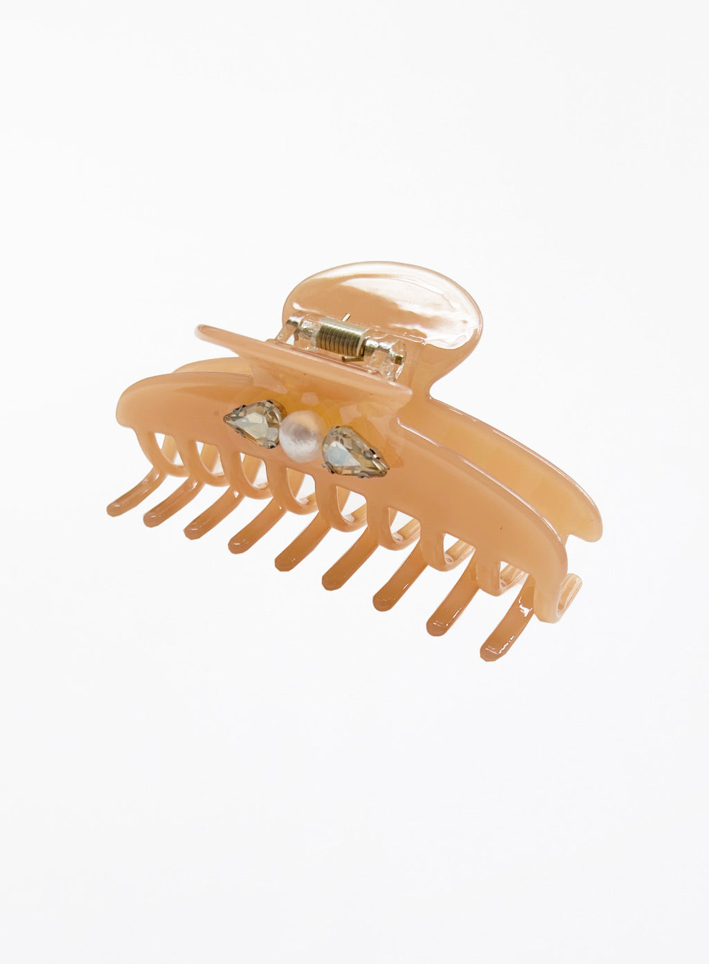 Acetate Hair Claw Peach