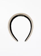 Black and white headband on a white background