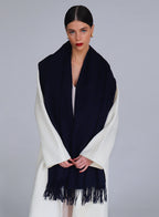 Black Fringed Cashmere Scarf