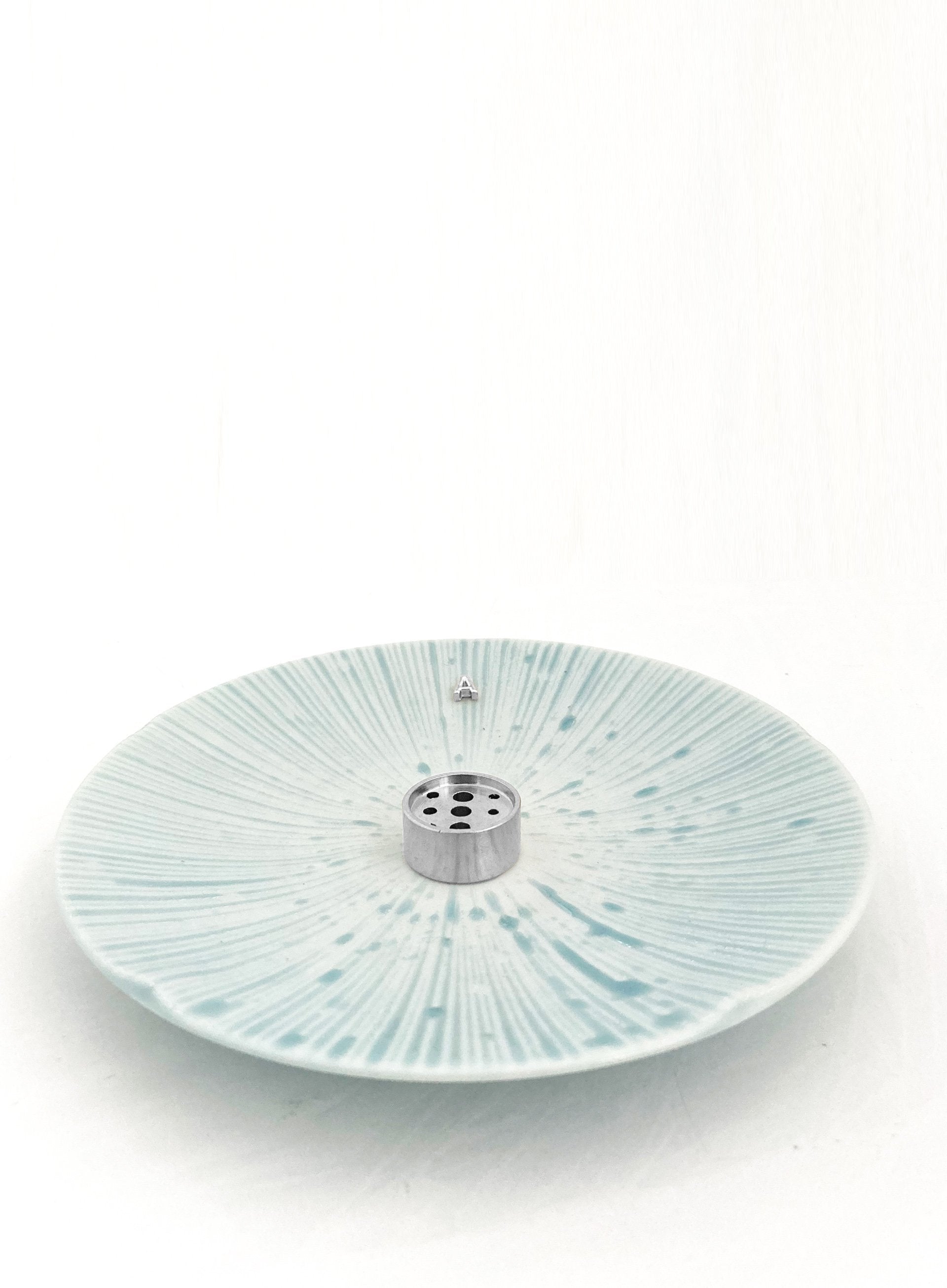Tilly Ceramic Incense Holder - Azure Silver