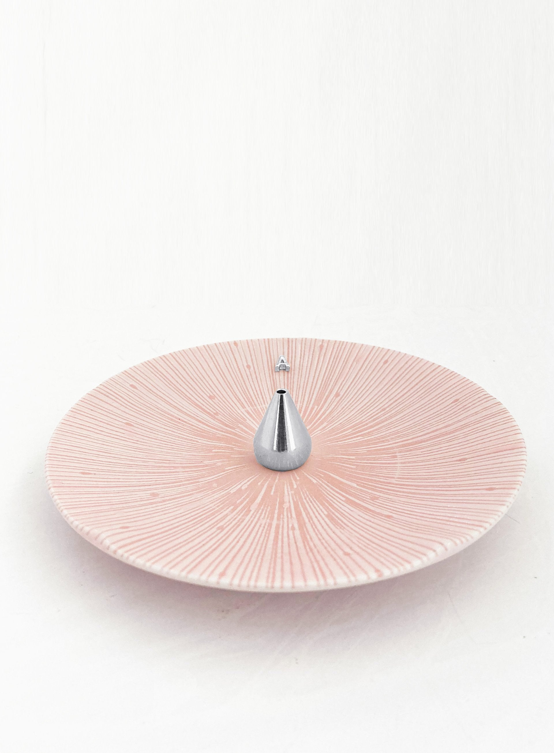 Luciena Ceramic Incense Holder - Rose Silver