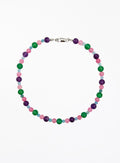 mix stones beaded collar necklace
