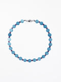 blue mix stones beaded collar necklace
