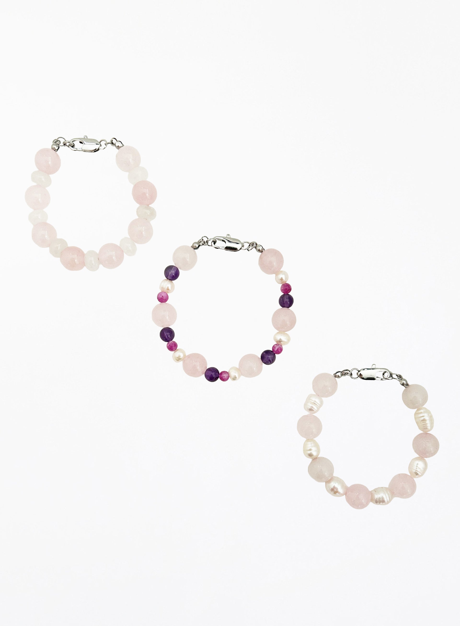 Rose Quartz Pearl Bracelet