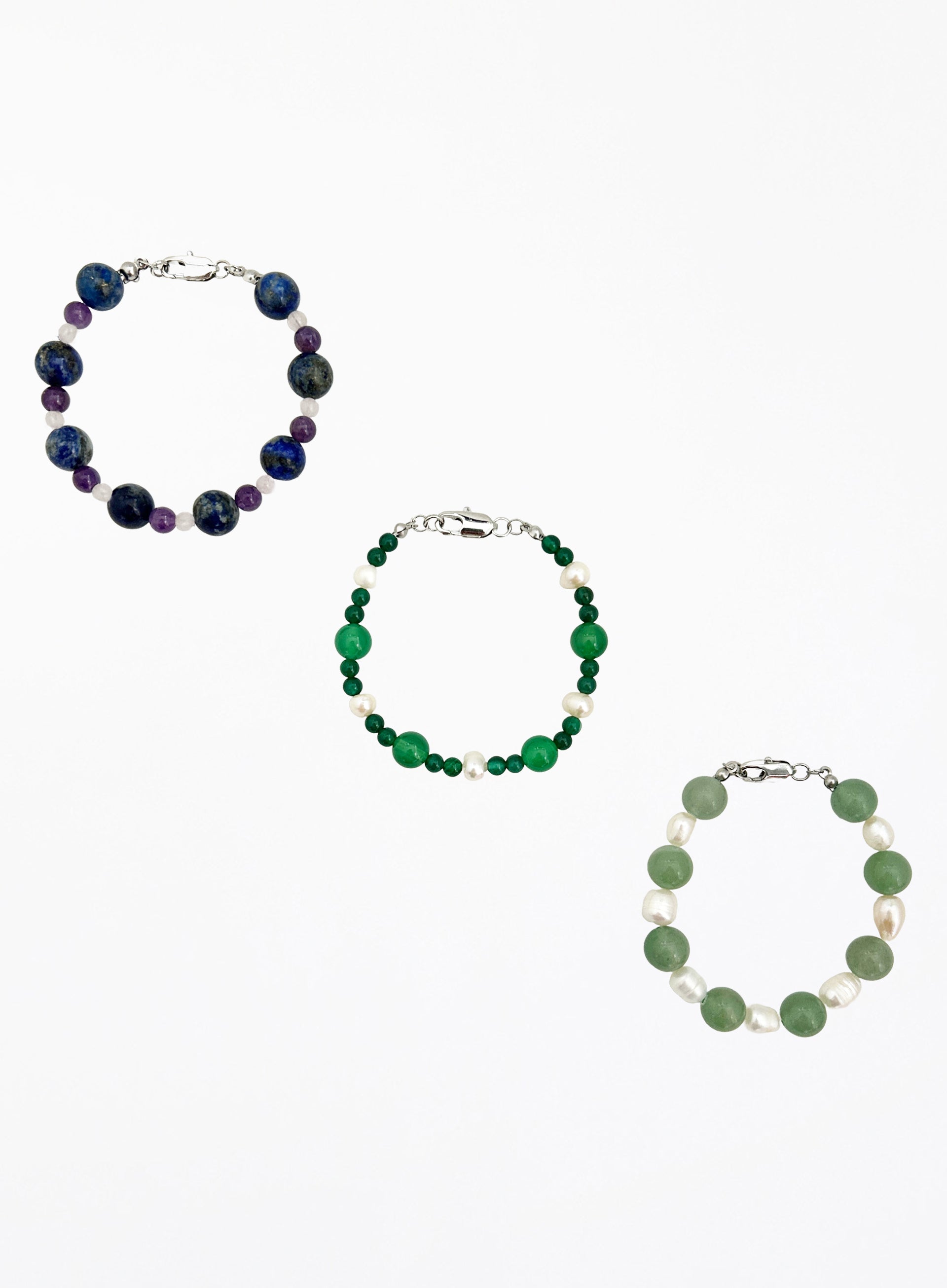 mix natural stone pearl bracelet