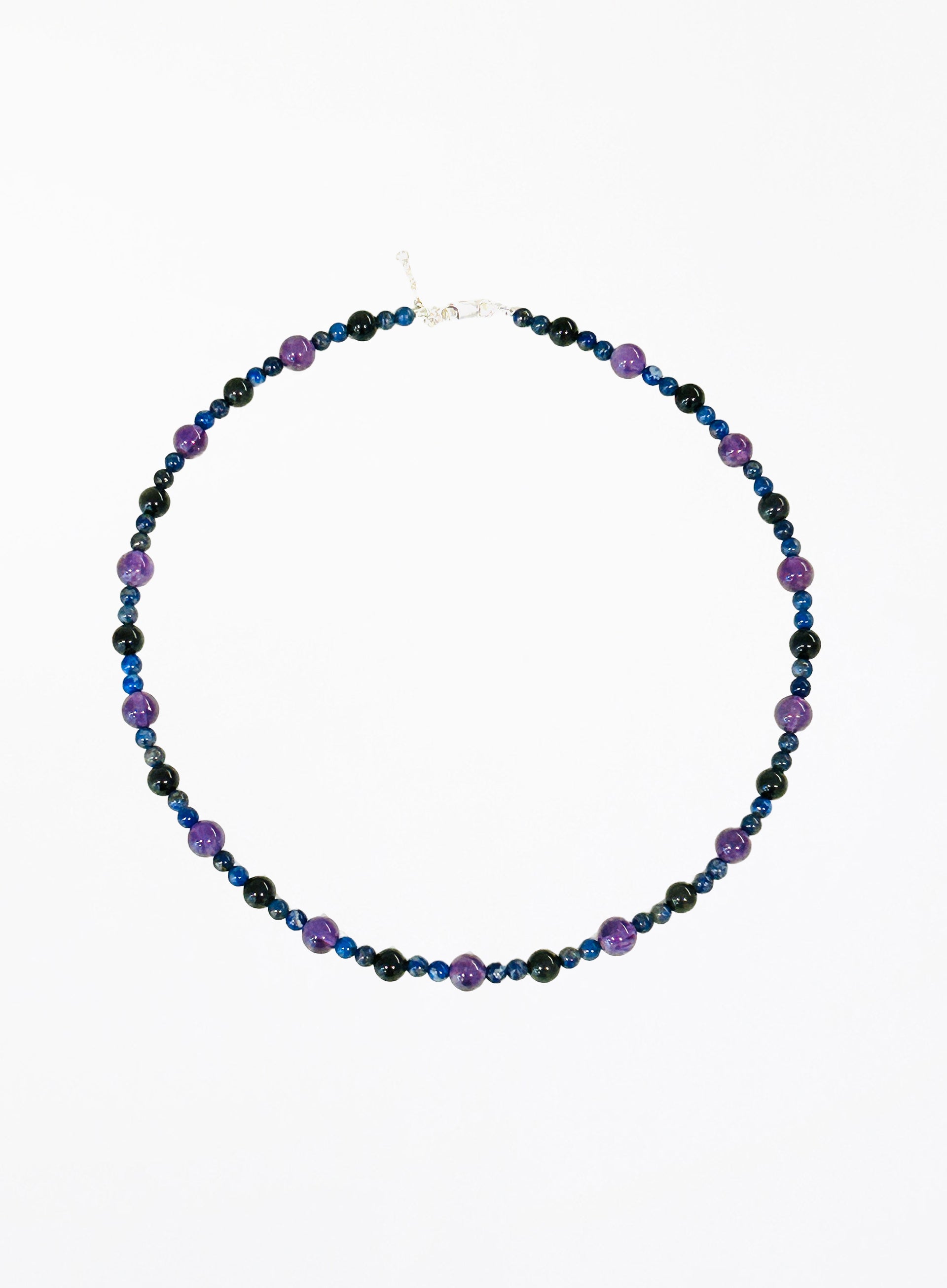 amethyst sodalite beaded collar necklace