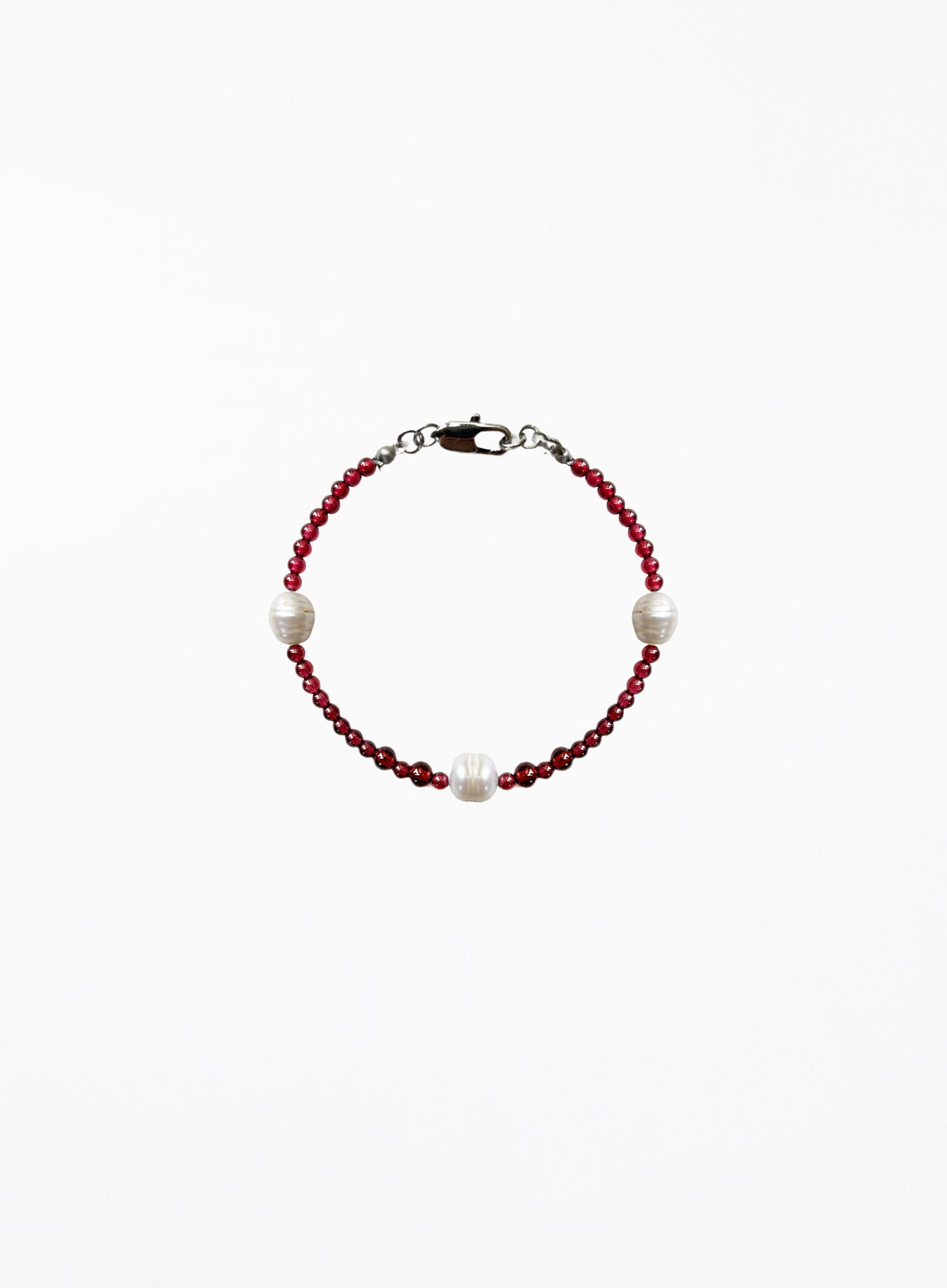 garnet pearl bracelet