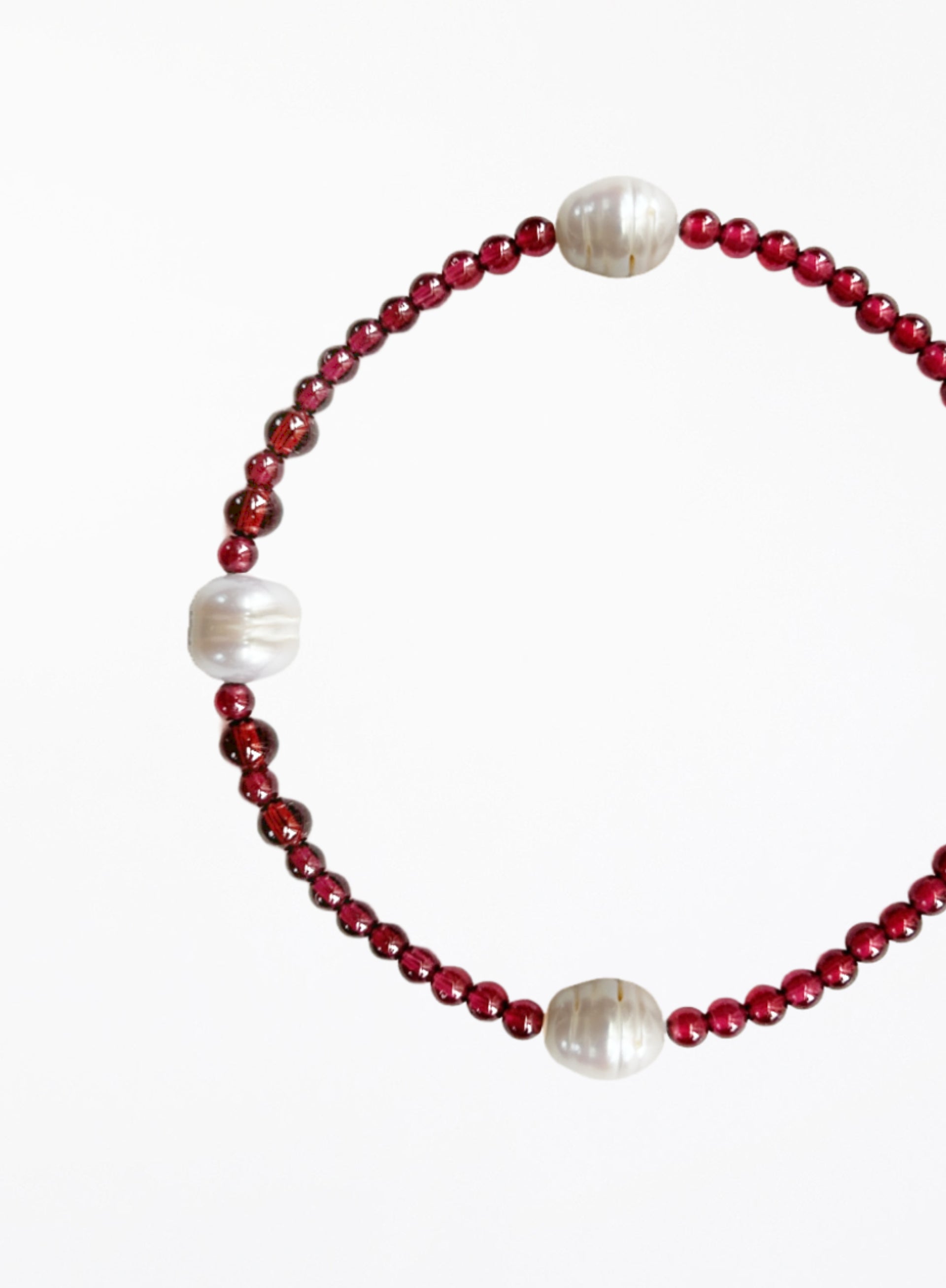 garnet pearl bracelet