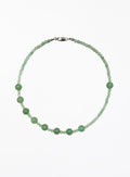 green natural stones beaded necklace