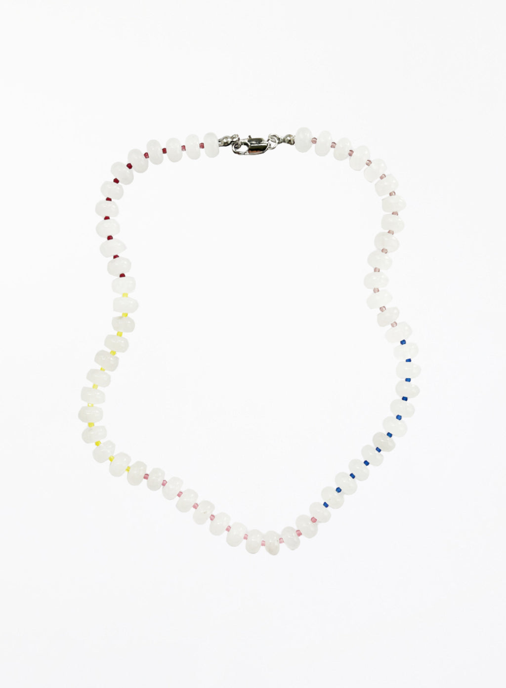 white jade natural stones necklace