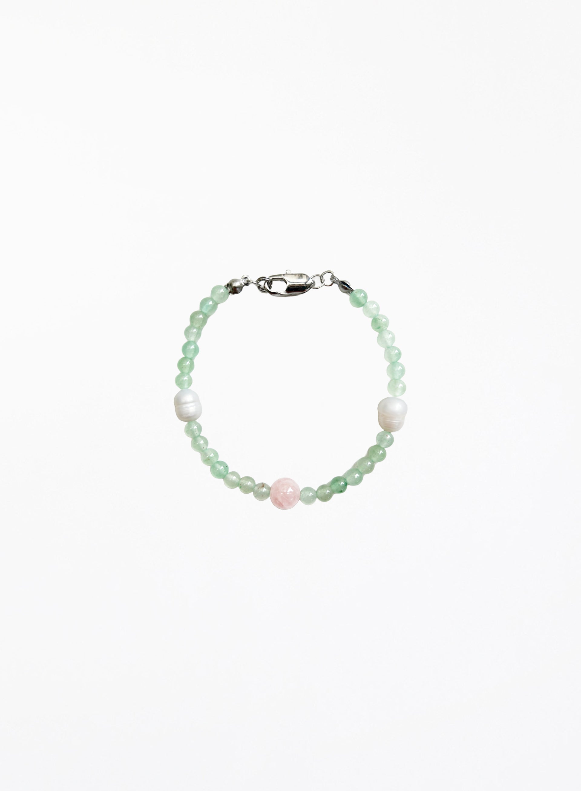 rose quartz pearl bracelet 