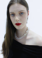 white jade natural stones necklace