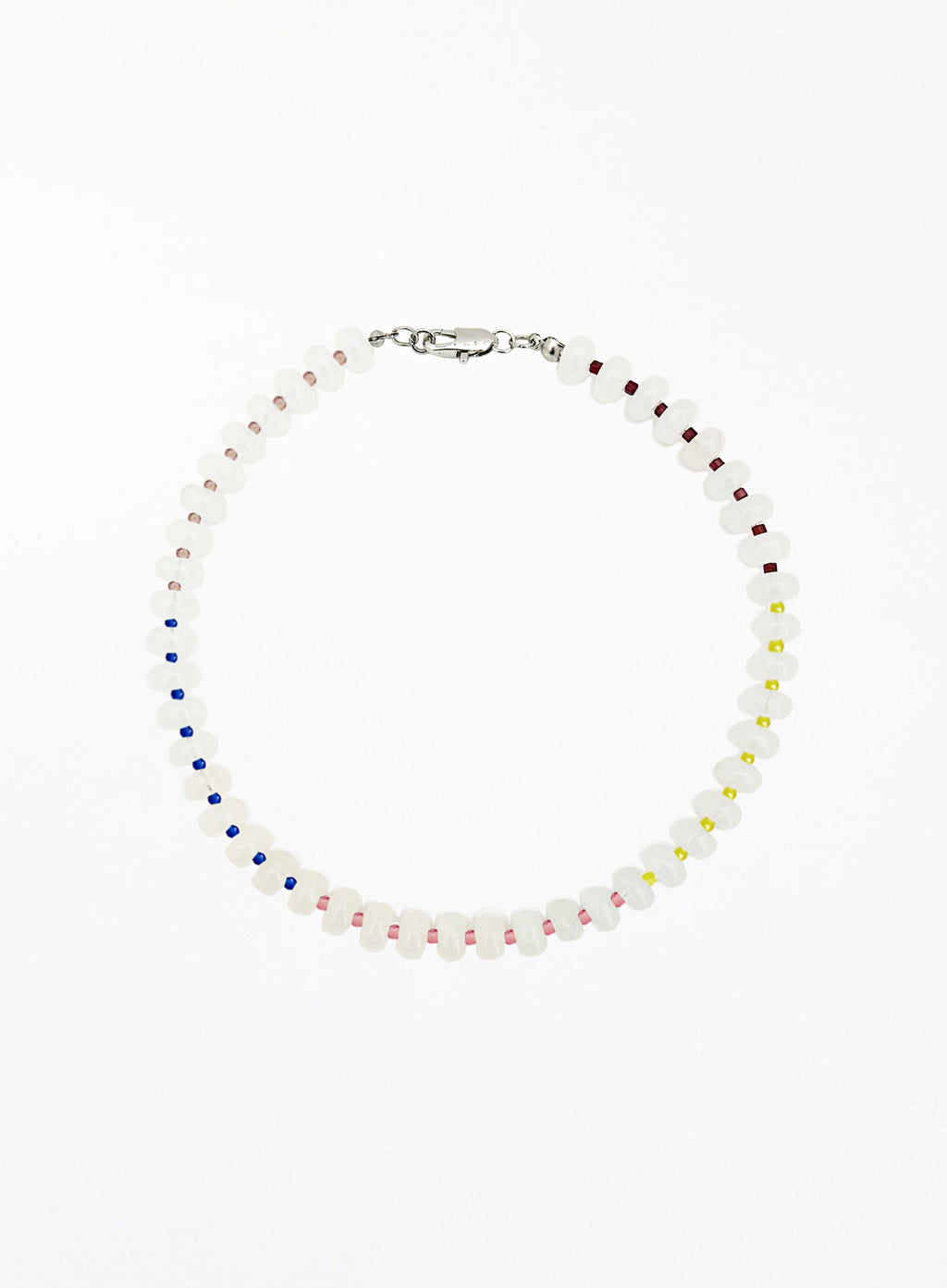 white jade natural stones necklace