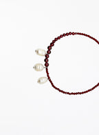 Deray Garnet Pearl Bracelet