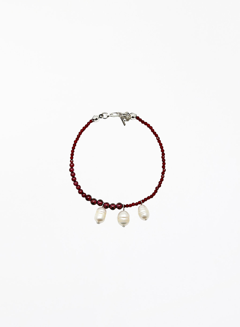 Deray Garnet Pearl Bracelet