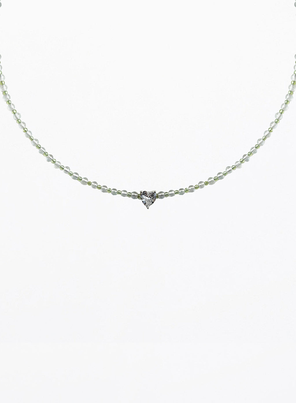 Simone Peridot Clear Quartz Necklace