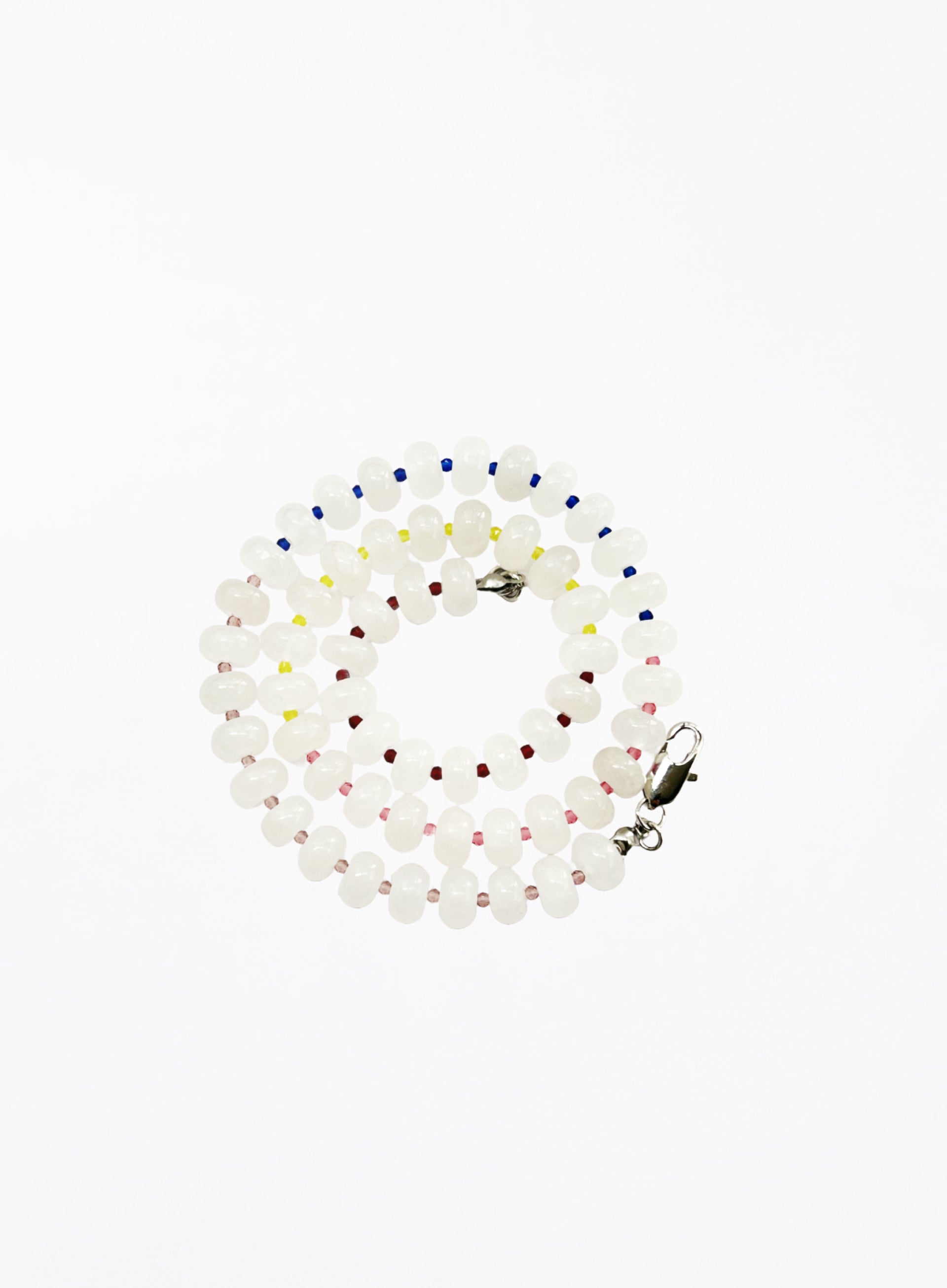 white jade natural stones necklace