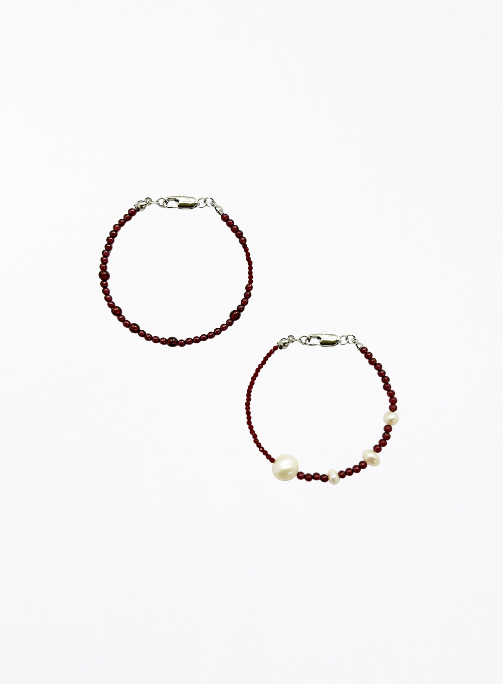 garnet pearl bracelet