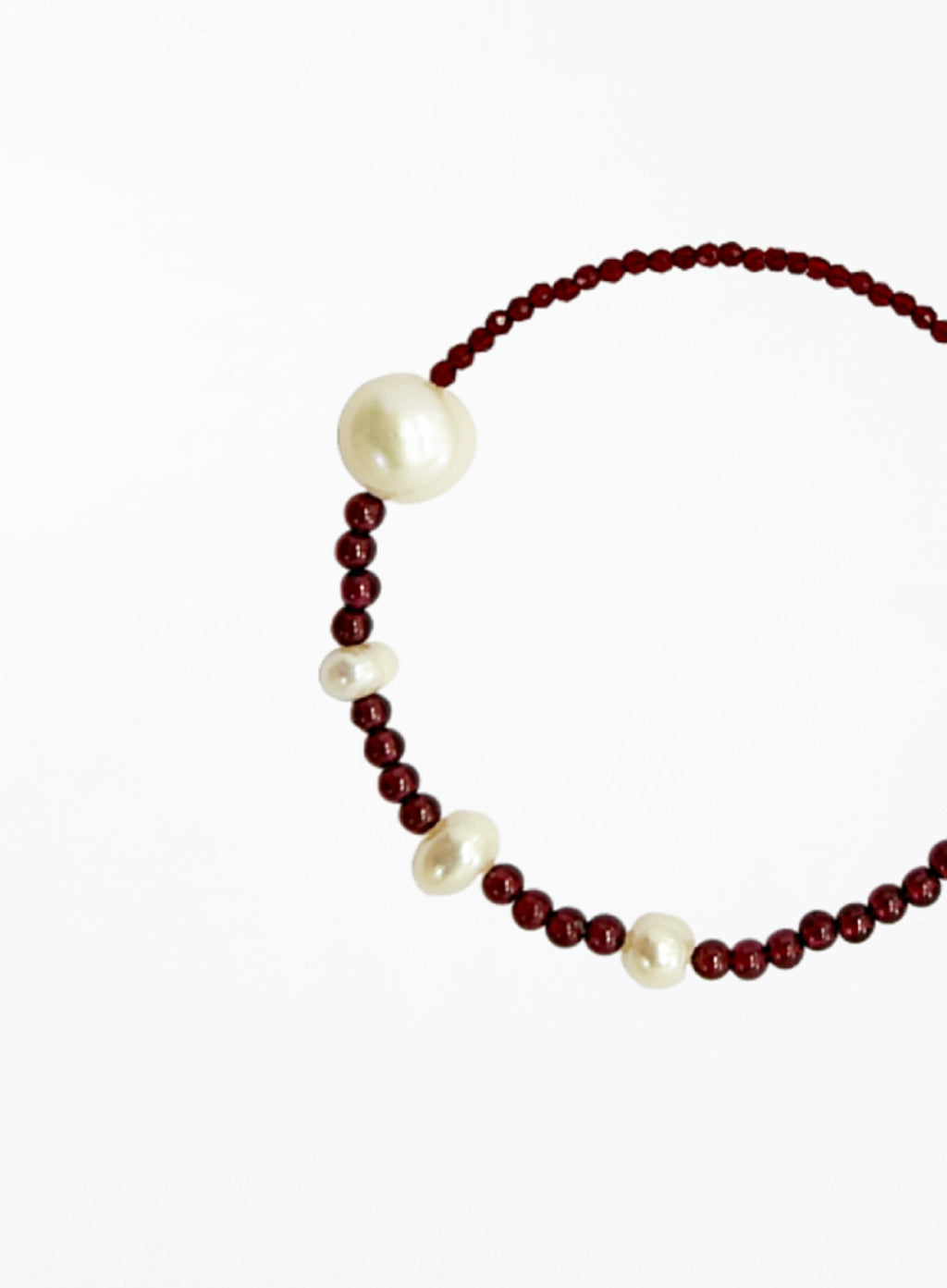 garnet pearl bracelet