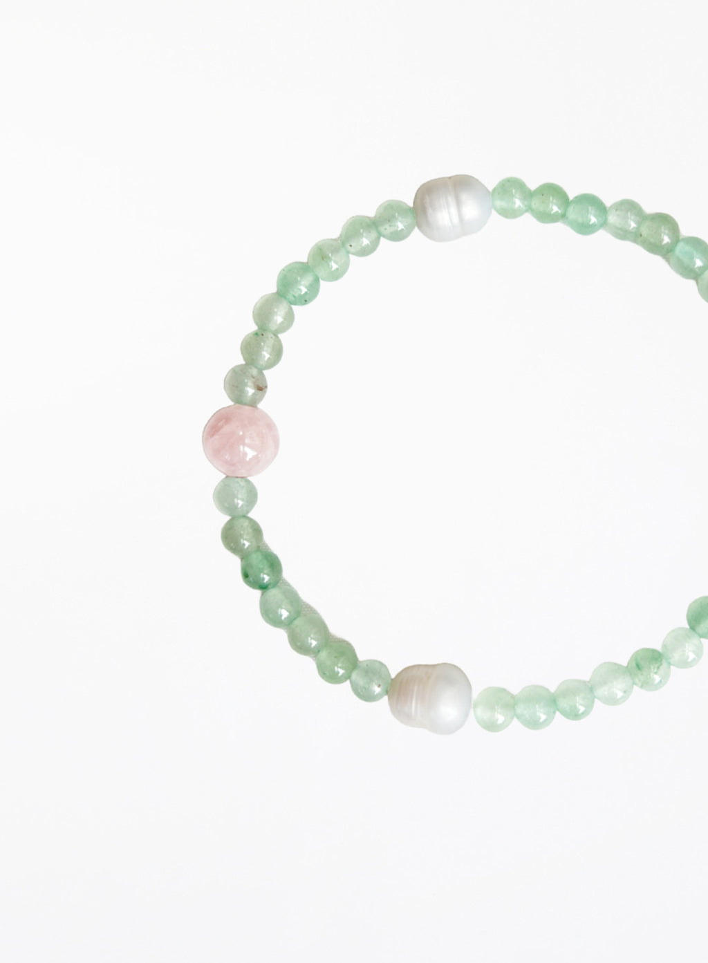 rose quartz pearl bracelet 