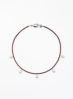 Deray Cultured Pearl Garnet Collar Necklace