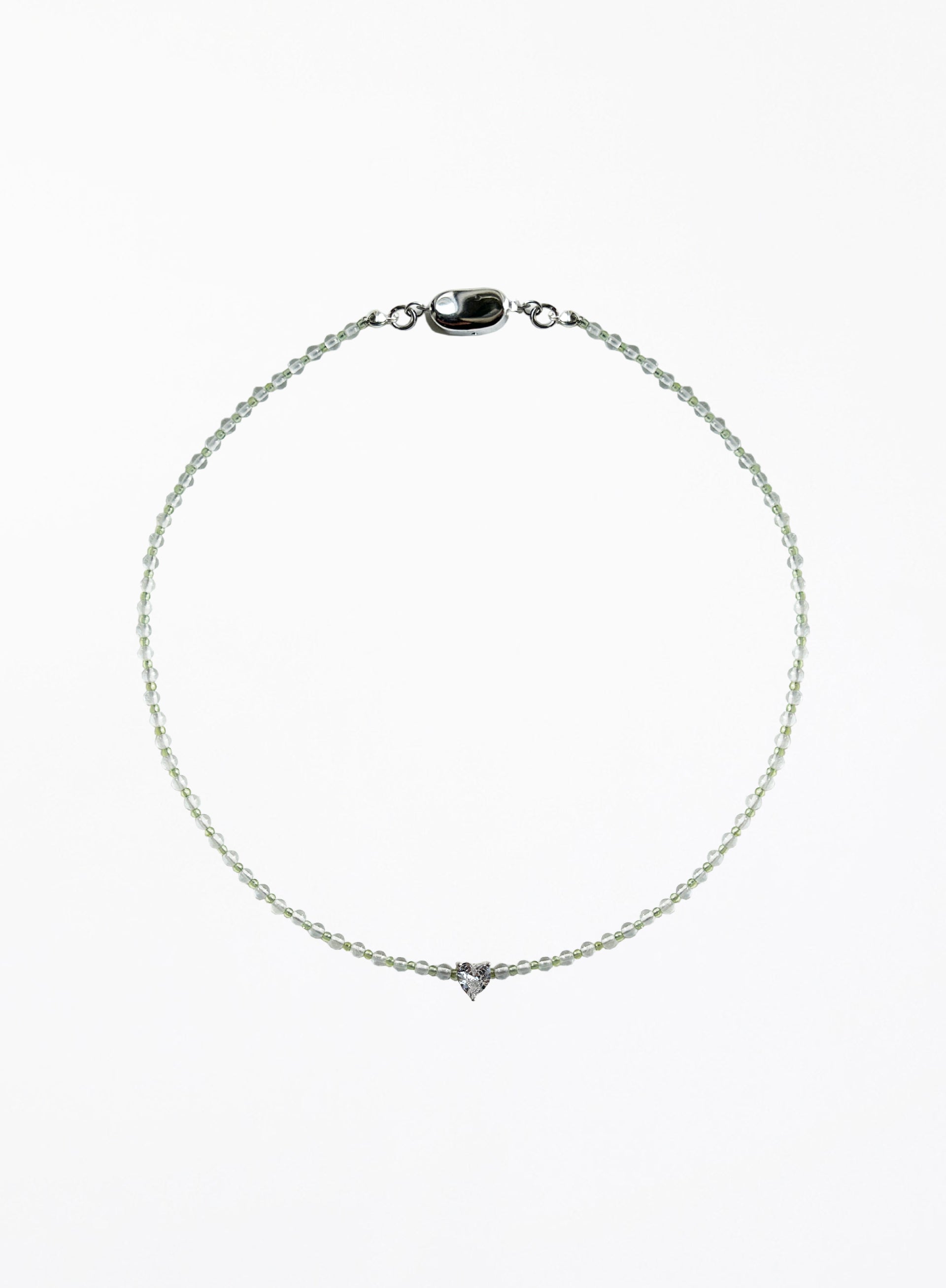 Simone Peridot Clear Quartz Necklace