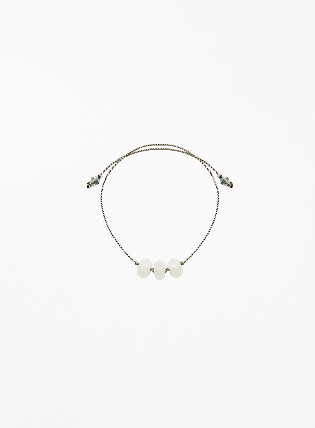 white jade silk cord bracelet