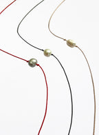 pearl silk cord bracelet