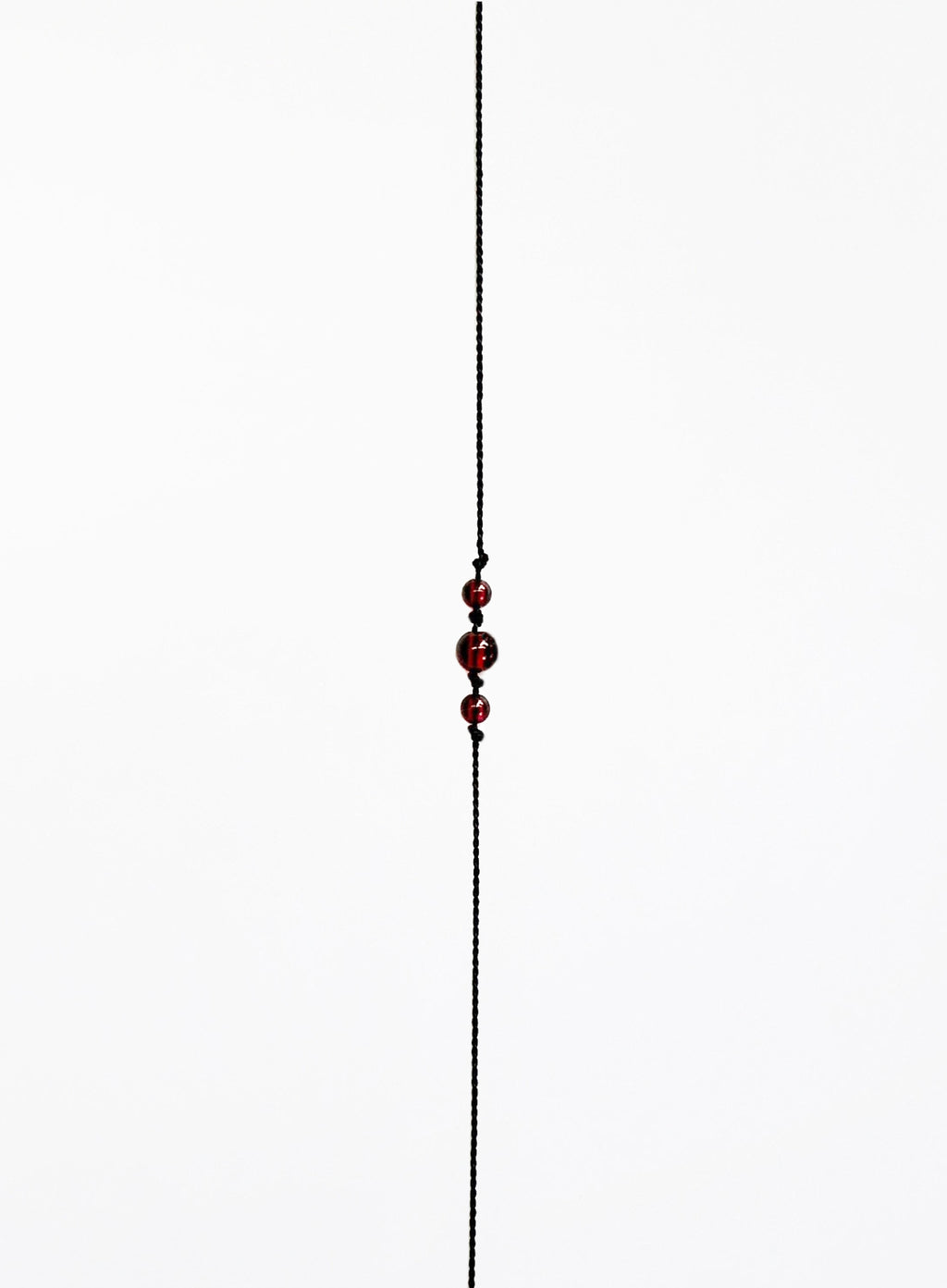 garnet silk cord bracelet
