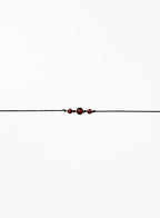 garnet silk cord bracelet
