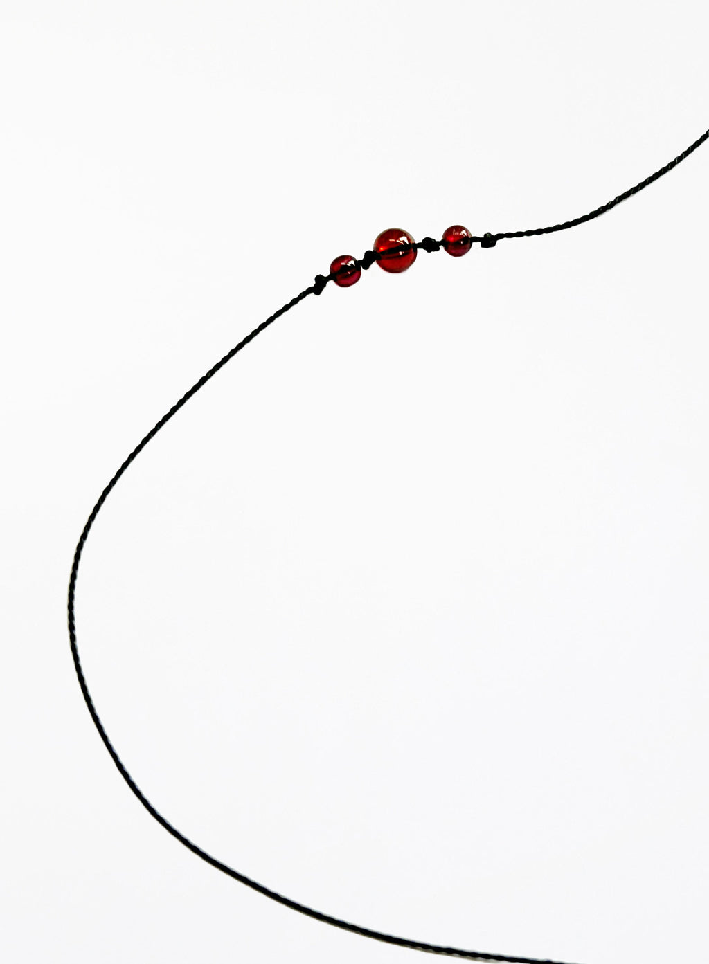 garnet silk cord bracelet
