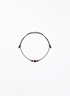 garnet silk cord bracelet