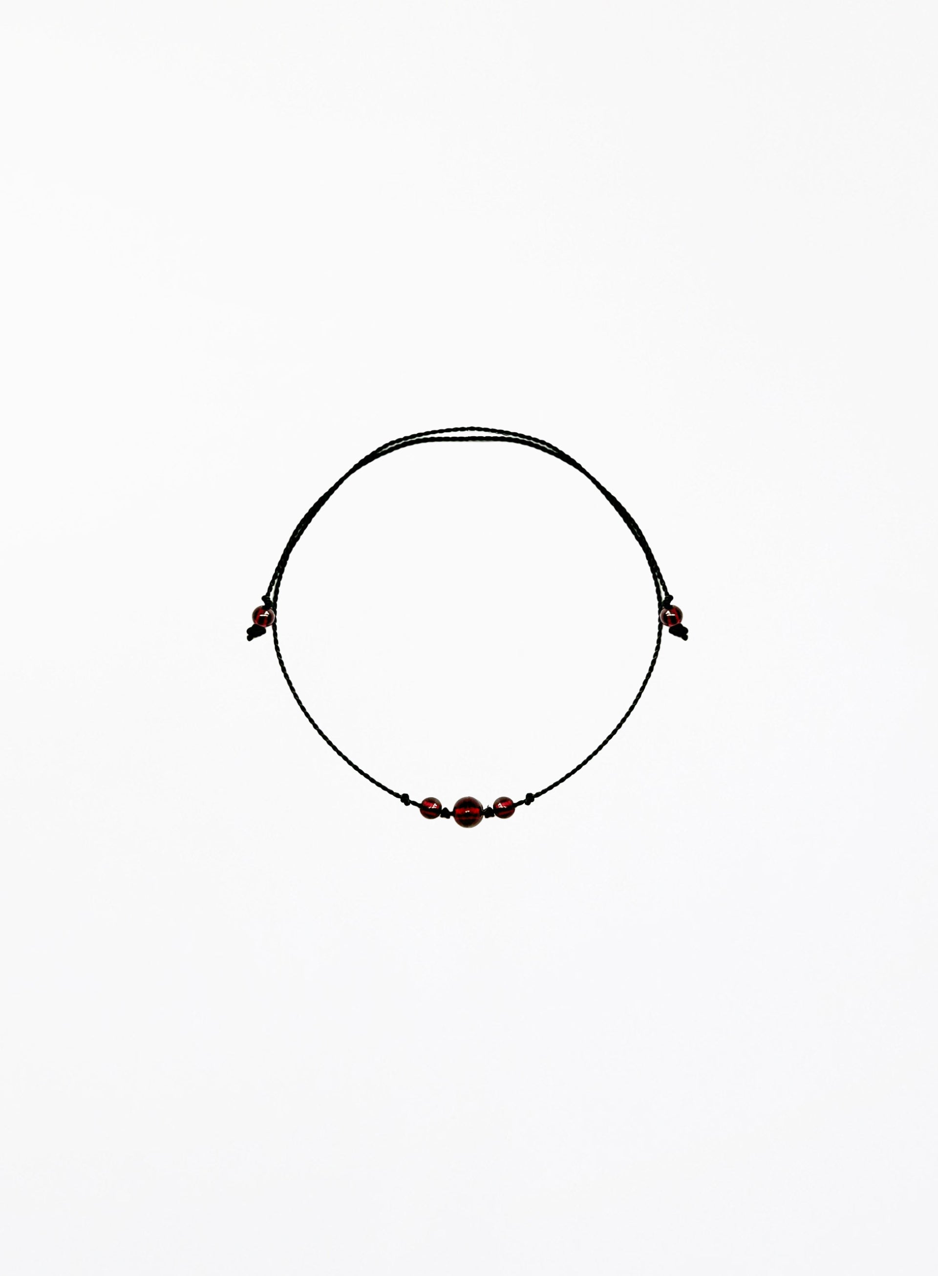 garnet silk cord bracelet